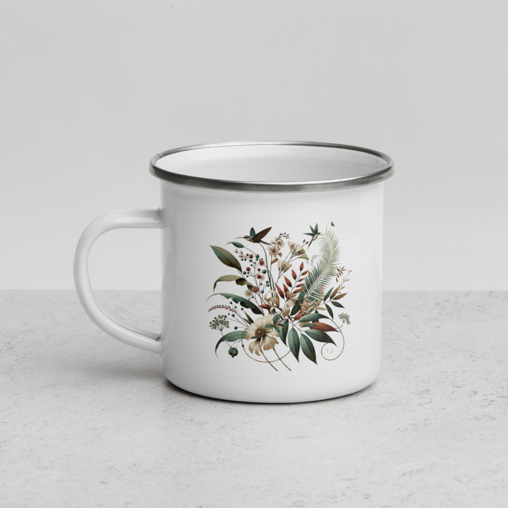 Taza esmaltada Vintage con estilo